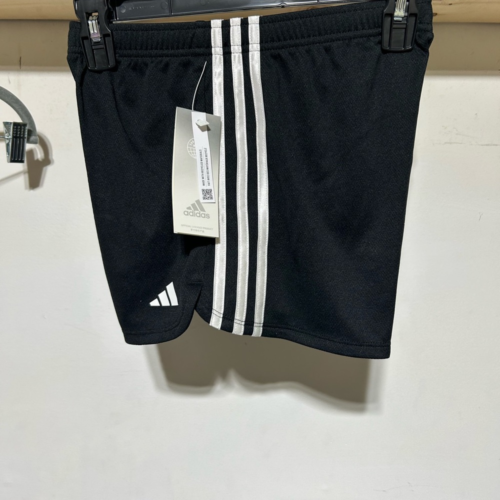 Adidas Kids Black and White Shorts